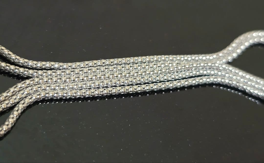 本物ホワイトゴールドK18WGチェーンネックレス