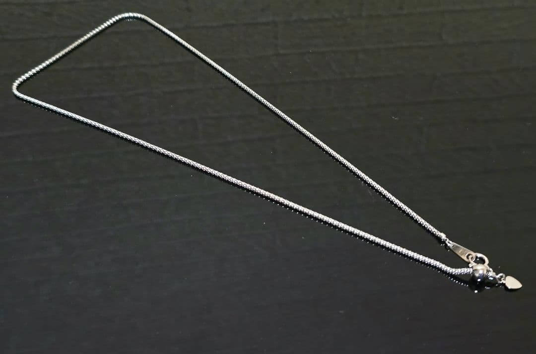 本物ホワイトゴールドK18WGチェーンネックレス