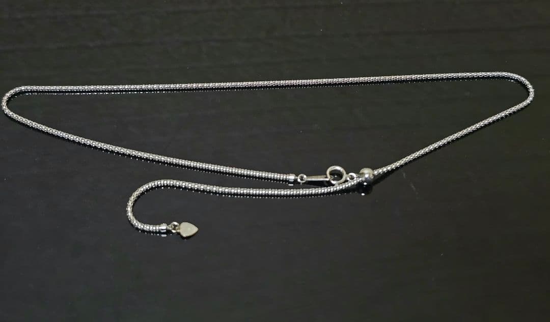 本物ホワイトゴールドK18WGチェーンネックレス