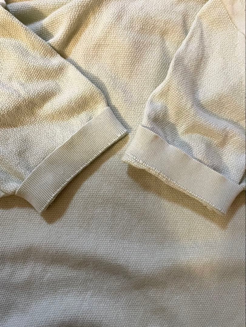 【美品】ジョンスメドレー　コットンピケ　ポロシャツ　M バドグリーン　タグ付き