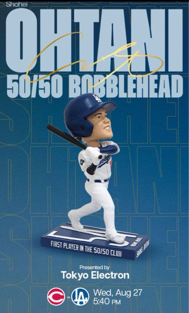 【新品】大谷翔平　ボブルヘッド　バッター50/50記念　2025/8/27配布品