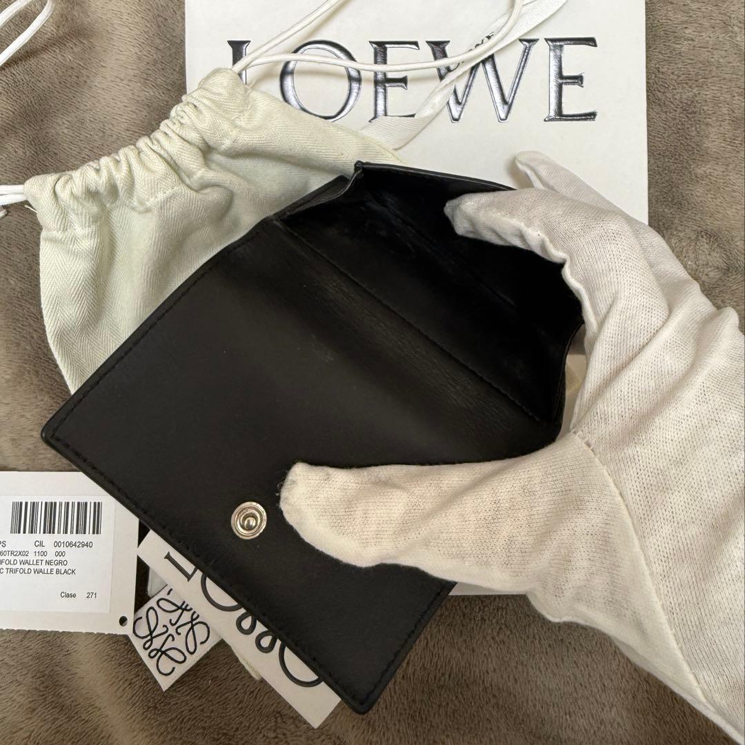 LOEWE 三つ折り財布 ブラック