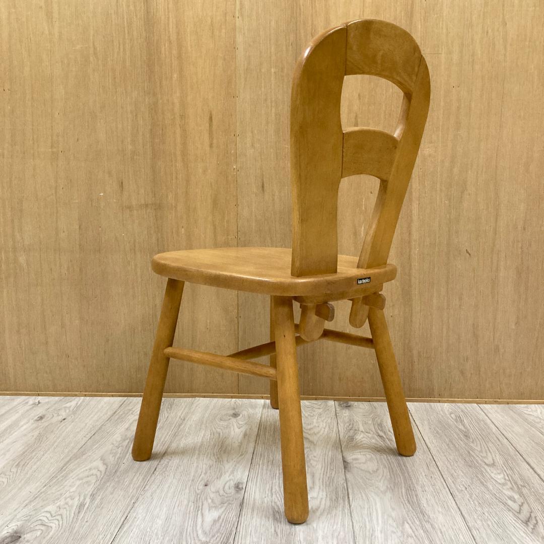 【カリモク】木製　ダイニングチェア　椅子 B