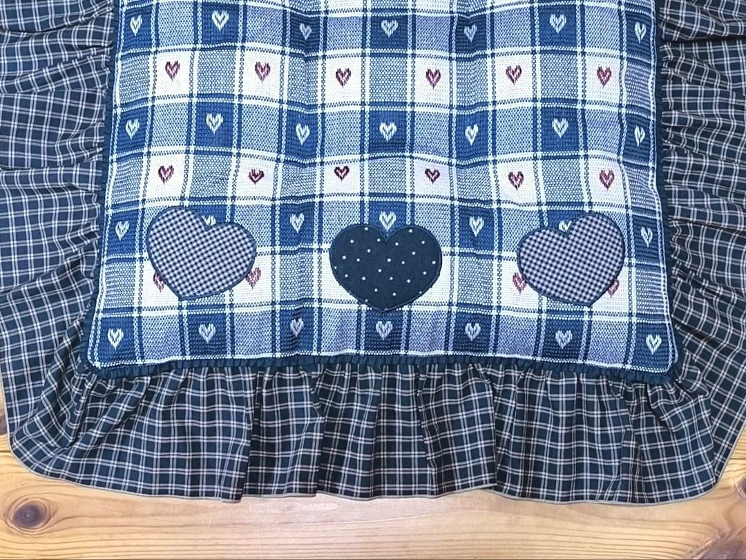 ⭐️アメリカンカントリー雑貨❤ハート❤いっぱいフリフリチェアパッド♡45cm角♡