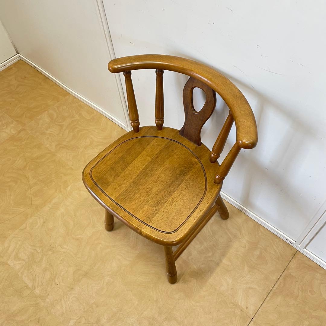 まちゃ 2セット 木製セミアームチェア ウィンザーチェア ダイニングチェア