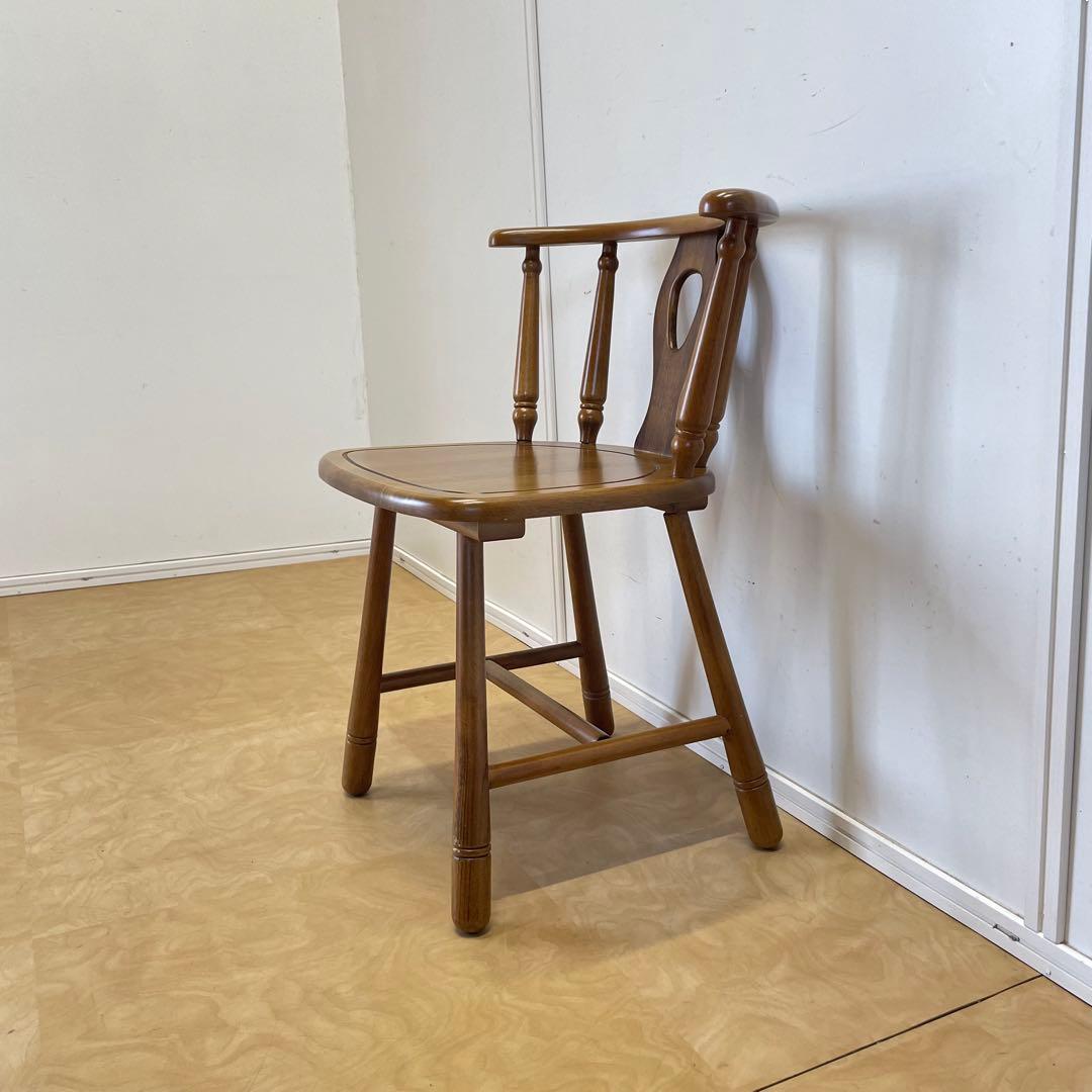 まちゃ 2セット 木製セミアームチェア ウィンザーチェア ダイニングチェア