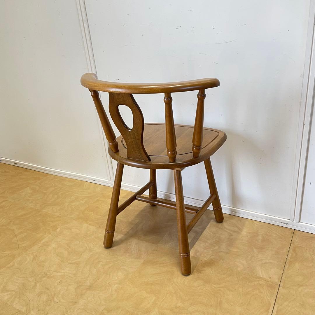 まちゃ 2セット 木製セミアームチェア ウィンザーチェア ダイニングチェア