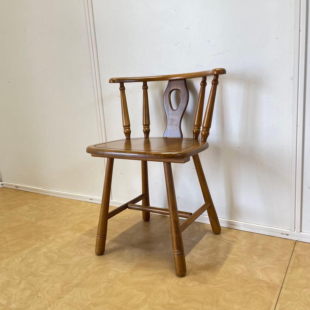 まちゃ 2セット 木製セミアームチェア ウィンザーチェア ダイニングチェア