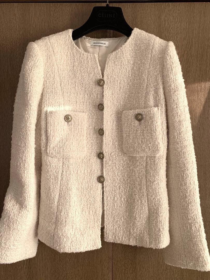 MADISONBLUE ツイード ノーカラー　ジャケット