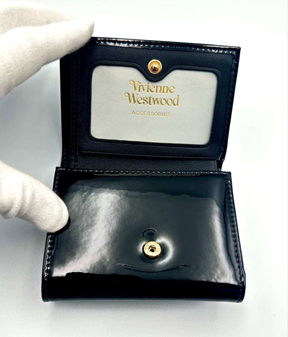 【新品✦人気】Vivienne Westwood 三つ折り財布 ブラック/黒