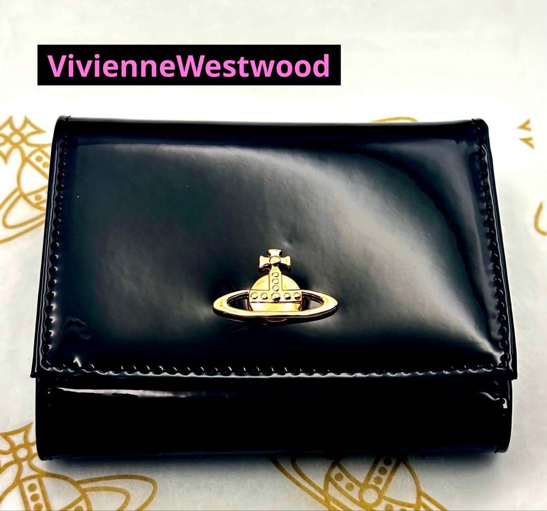 【新品✦人気】Vivienne Westwood 三つ折り財布 ブラック/黒