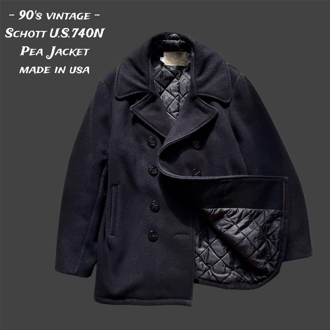 90s USA製 MFG SCHOTT U.S. 740N Pea Jacket