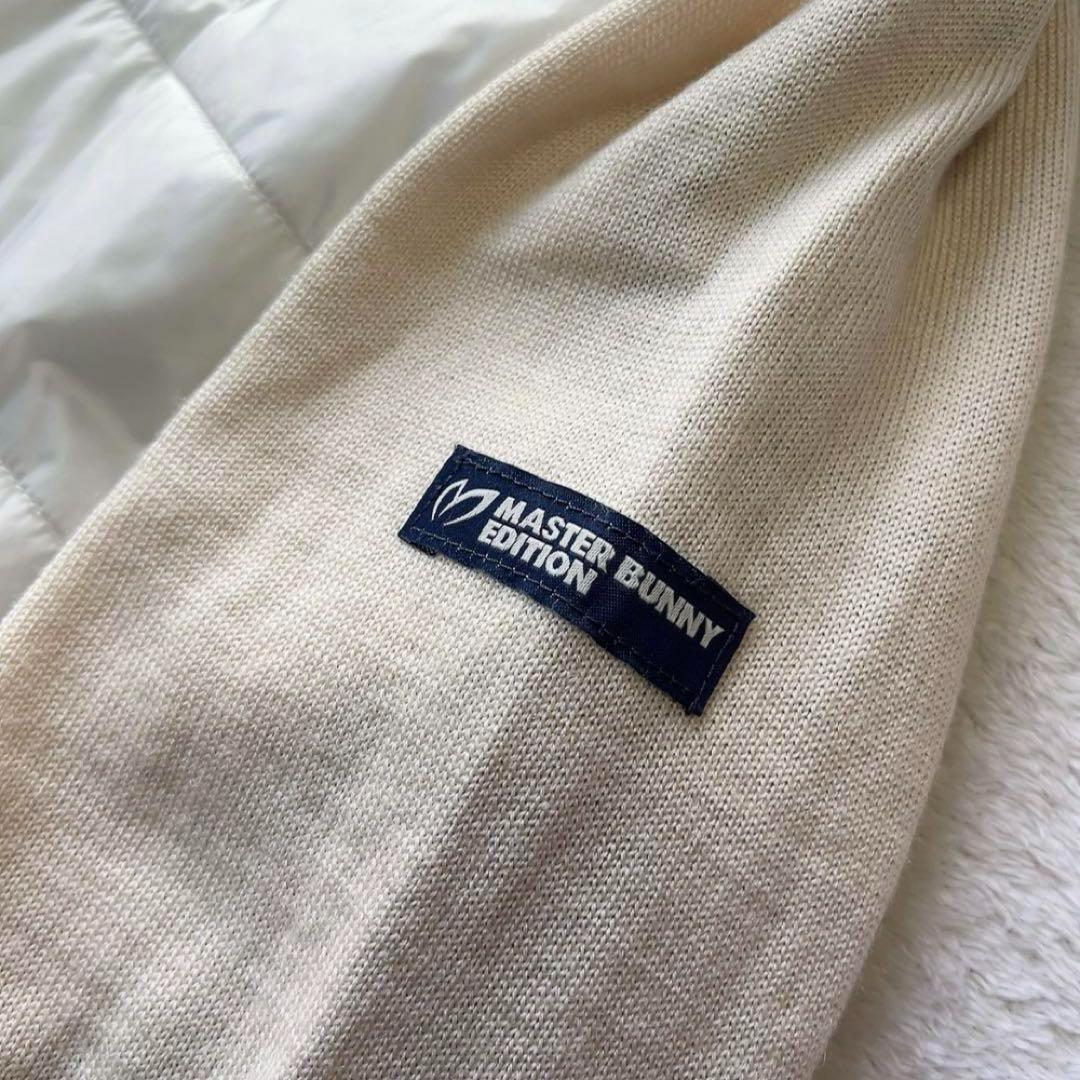 美品　マスターバニー　中綿　ワンピース　コート　ニット　白　 蓄熱裏地　フード