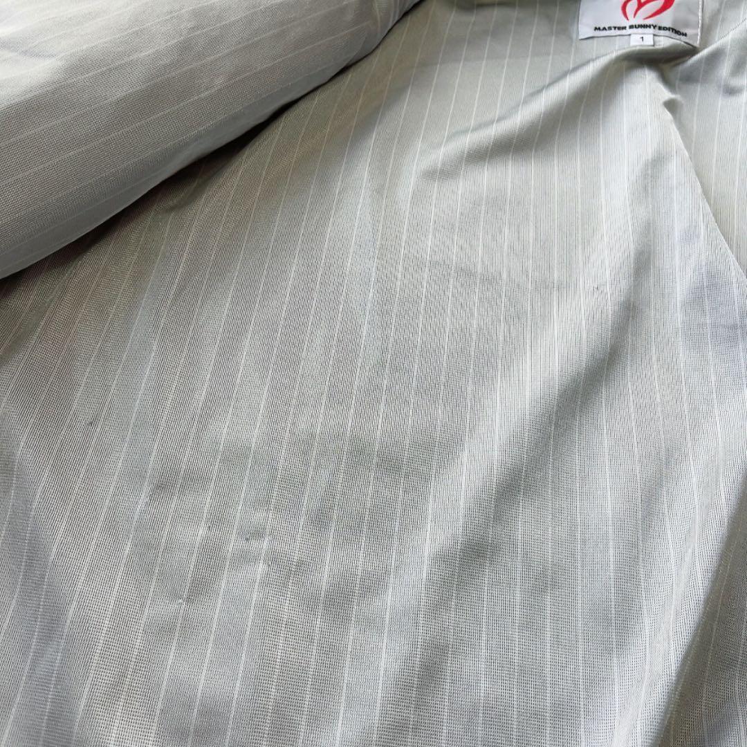 美品　マスターバニー　中綿　ワンピース　コート　ニット　白　 蓄熱裏地　フード