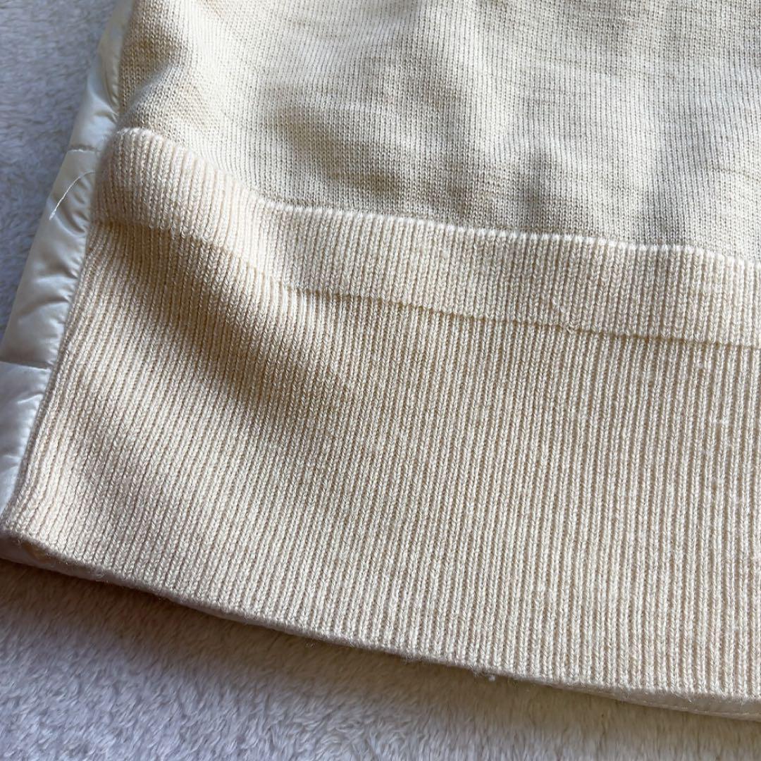 美品　マスターバニー　中綿　ワンピース　コート　ニット　白　 蓄熱裏地　フード