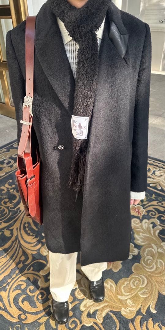 NULLUS 24aw KIDMOHAIR マフラー　ブラック　深水光太