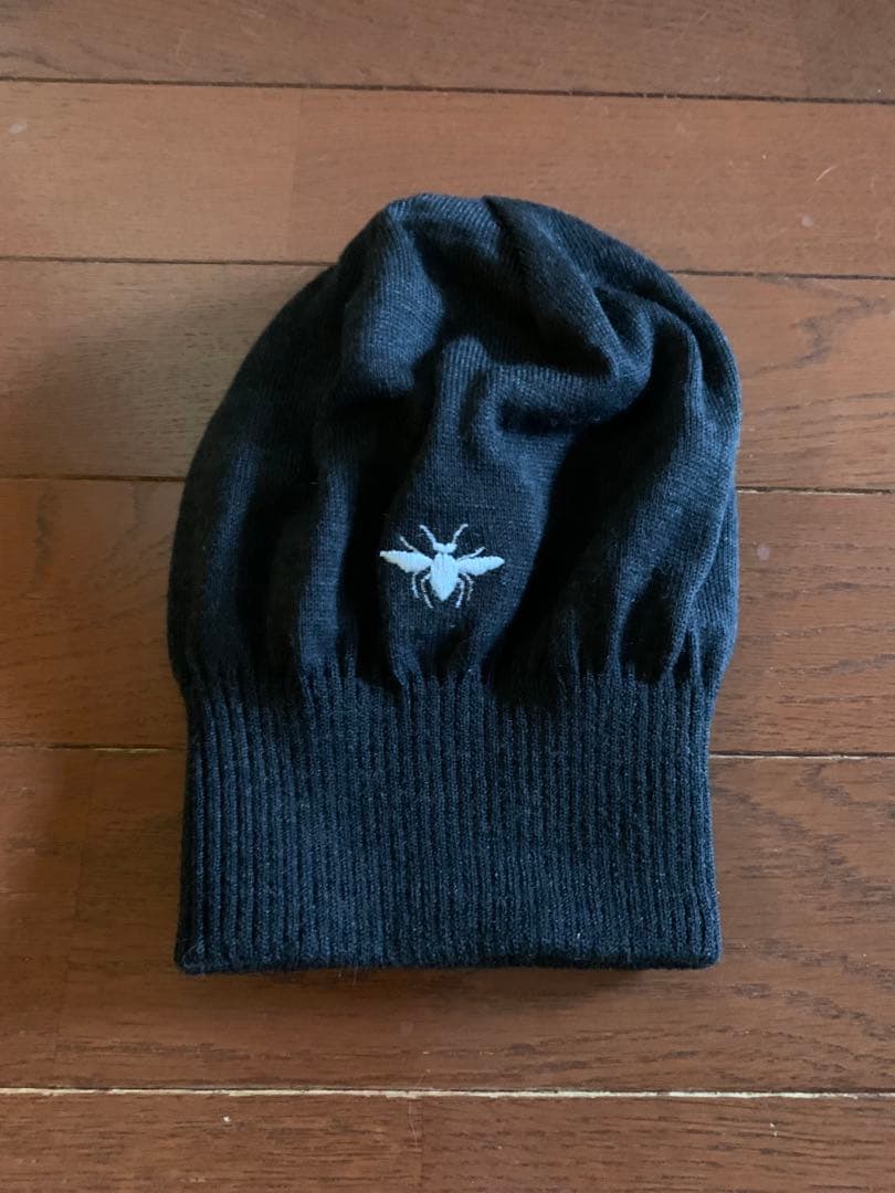 本物超希少ディオールオムエディ期ビーニーニット帽子グレーイタリア製