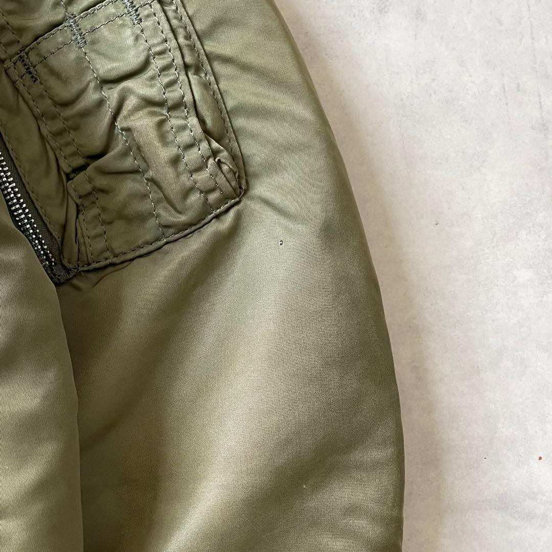 80s ALPHA 旧タグ　Ma-1 フライトジャケット　フェード