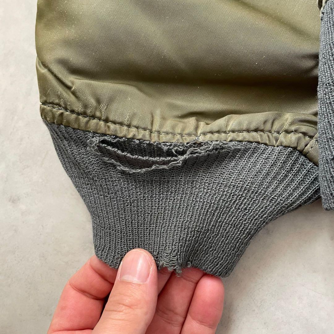 80s ALPHA 旧タグ　Ma-1 フライトジャケット　フェード