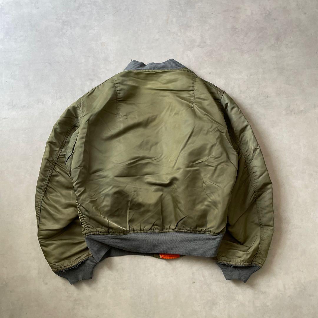 80s ALPHA 旧タグ　Ma-1 フライトジャケット　フェード