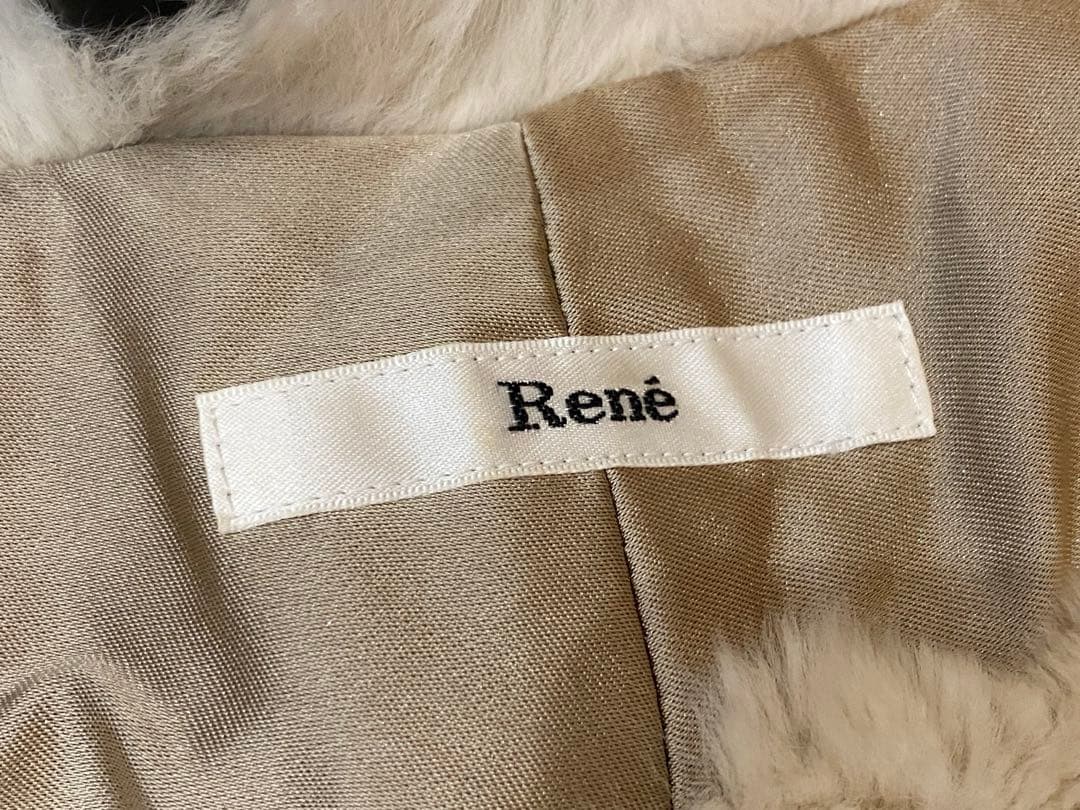 【未使用に近い】Rene ルネ ファー ティペット　レッキス　リボンティペット