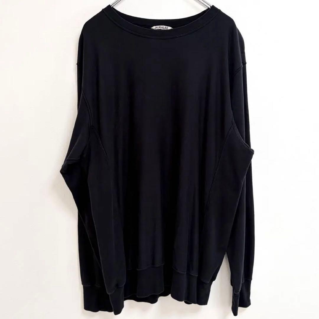 【超人気25SS】オーラリー ELASTIC HIGH GAUGE SWEAT