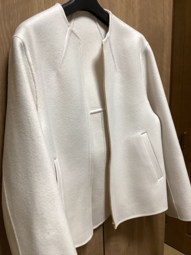 23区　ウールリバー ショート ブルゾン　ベージュ系　38M