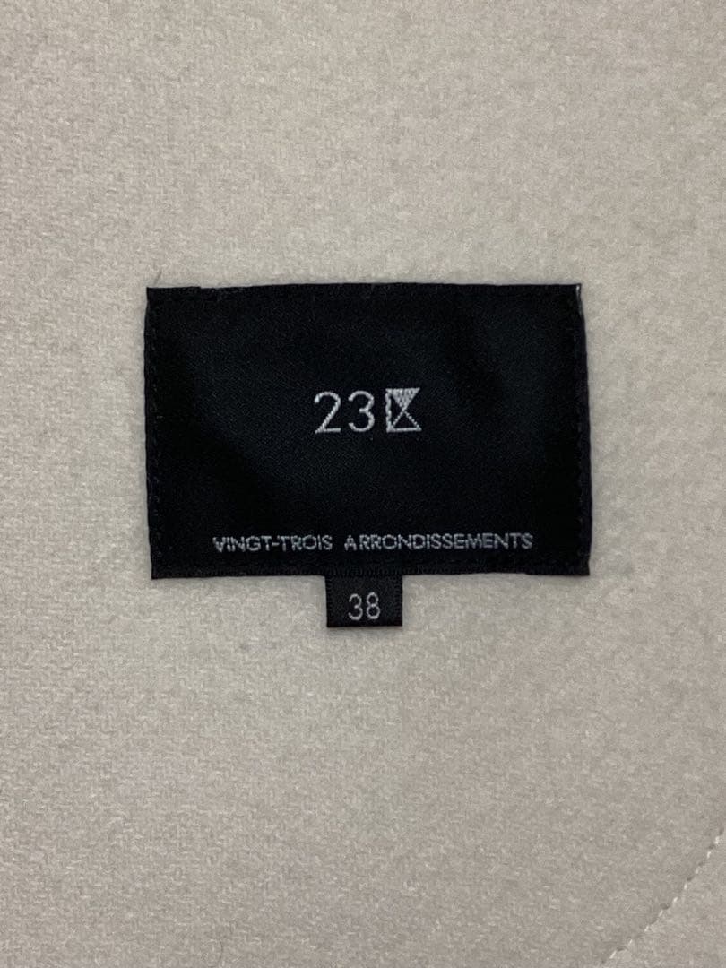 23区　ウールリバー ショート ブルゾン　ベージュ系　38M