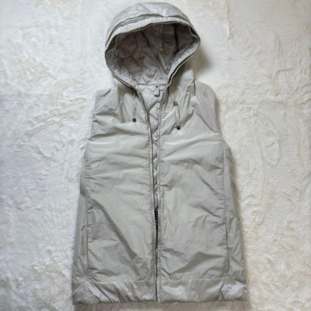 高級　S MaxMara キルティング　リーバーシブル　ダウンベスト　40