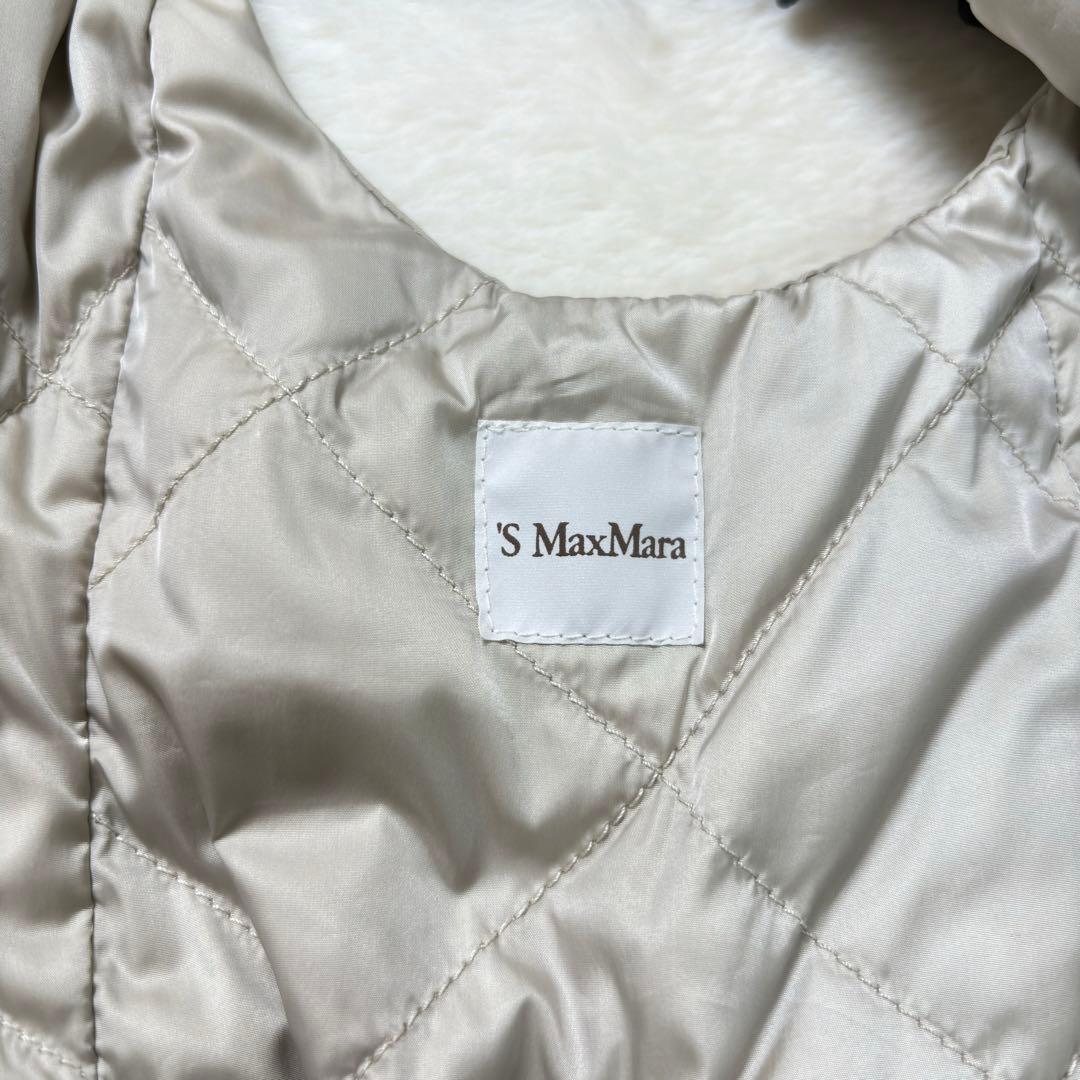高級　S MaxMara キルティング　リーバーシブル　ダウンベスト　40