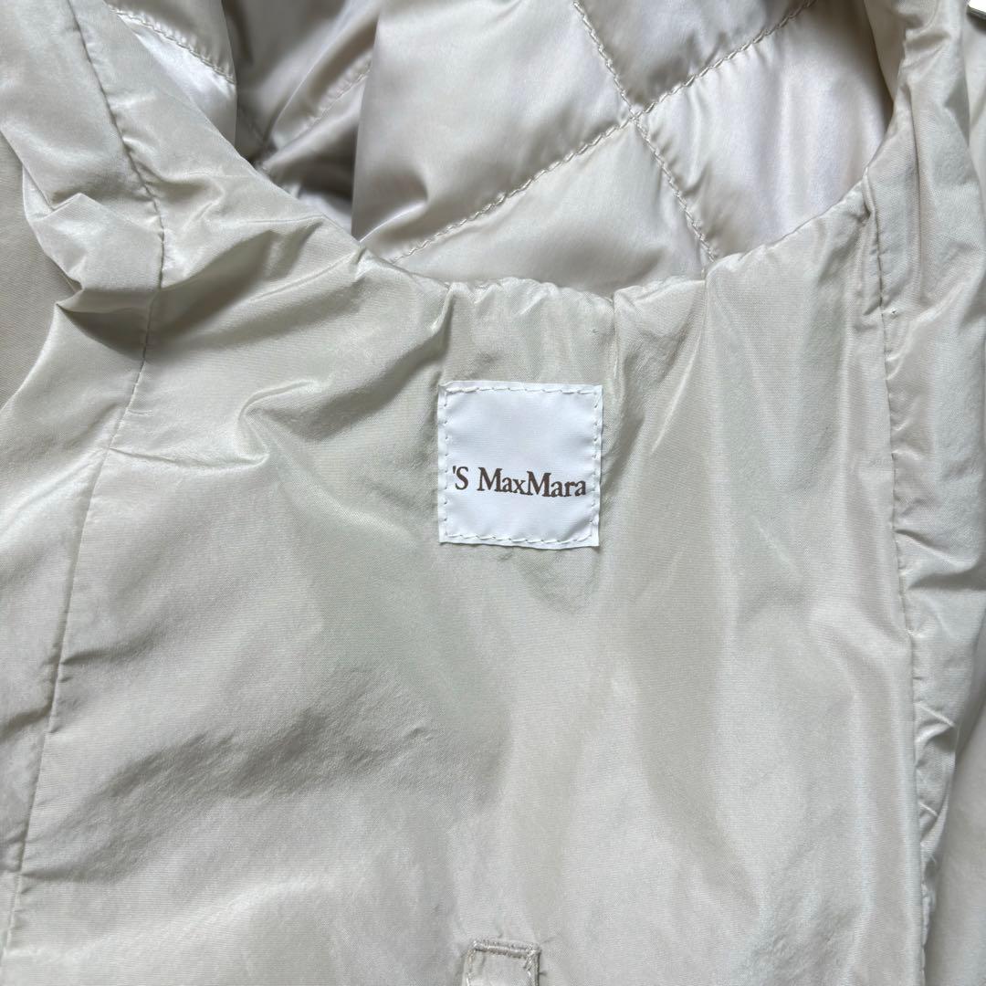 高級　S MaxMara キルティング　リーバーシブル　ダウンベスト　40