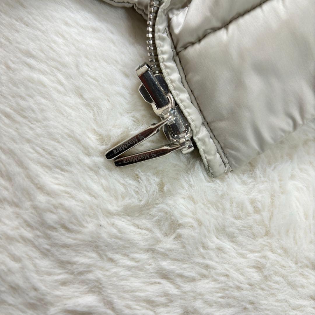 高級　S MaxMara キルティング　リーバーシブル　ダウンベスト　40