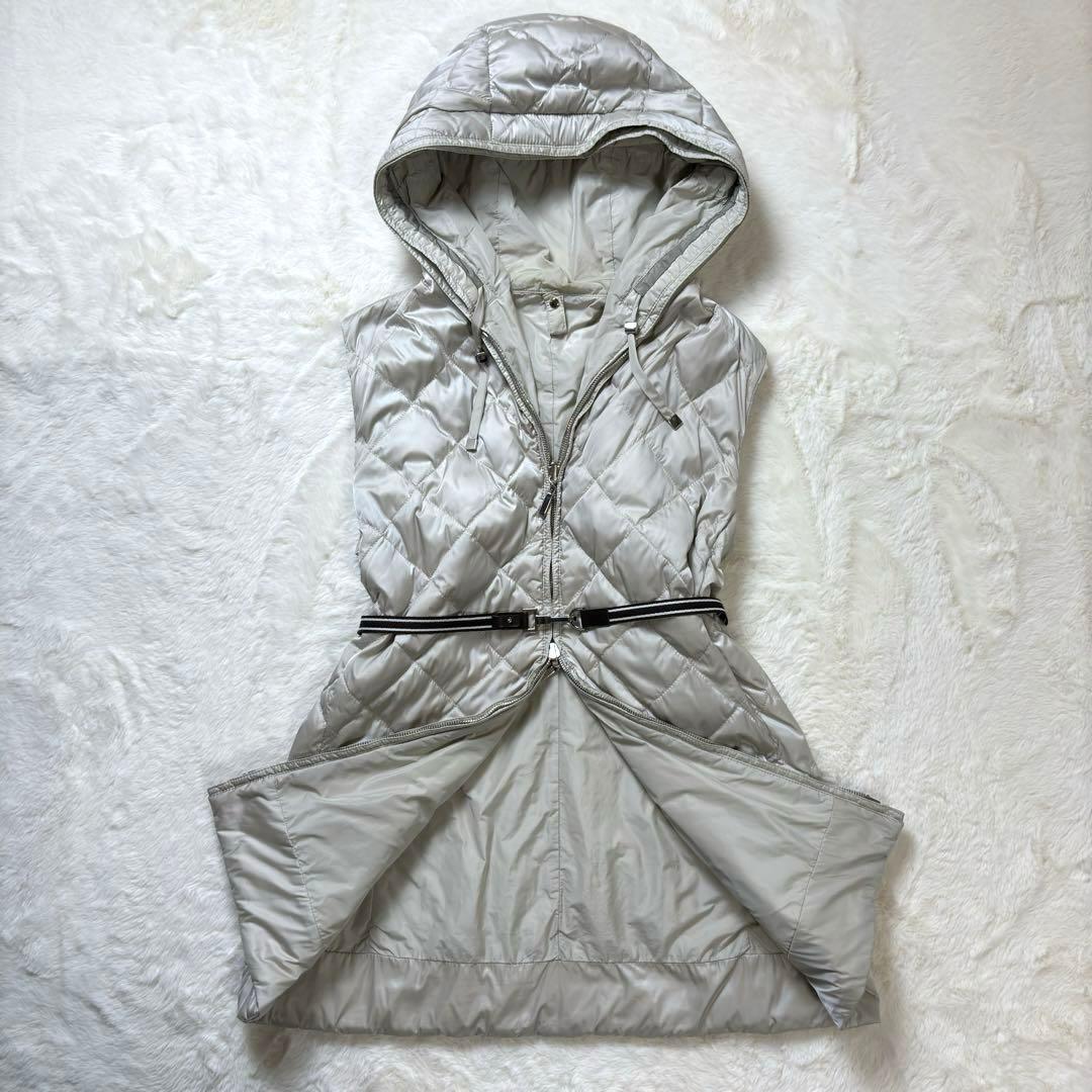 高級　S MaxMara キルティング　リーバーシブル　ダウンベスト　40