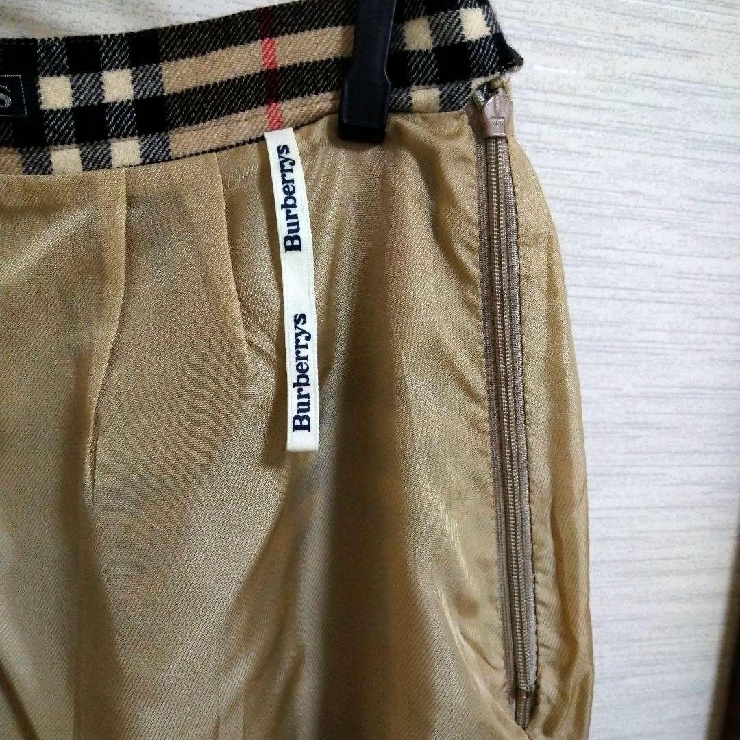 バーバリー　BURBERRY　ウールプリーツスカート　ノバチェック　サイズS