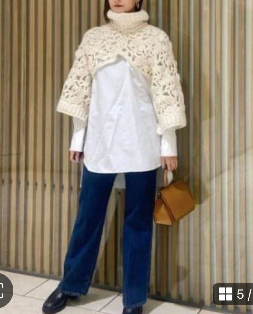 《新品タグ付》TOMORROWLAND（トゥモローランド）白ニット編みベスト