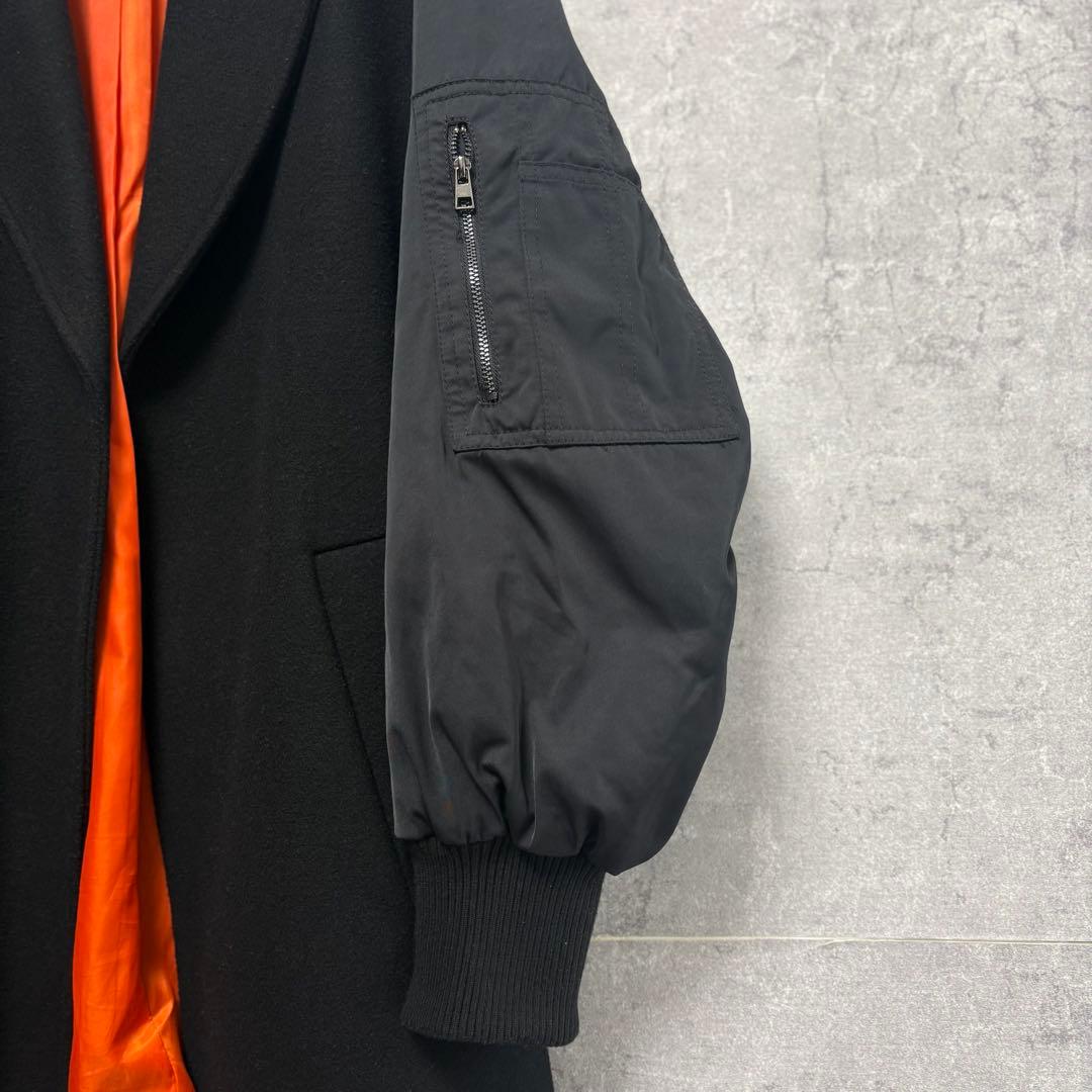 ZARA MA-1切替 マッチングボンバーコート 黒 XS オーバーサイズ