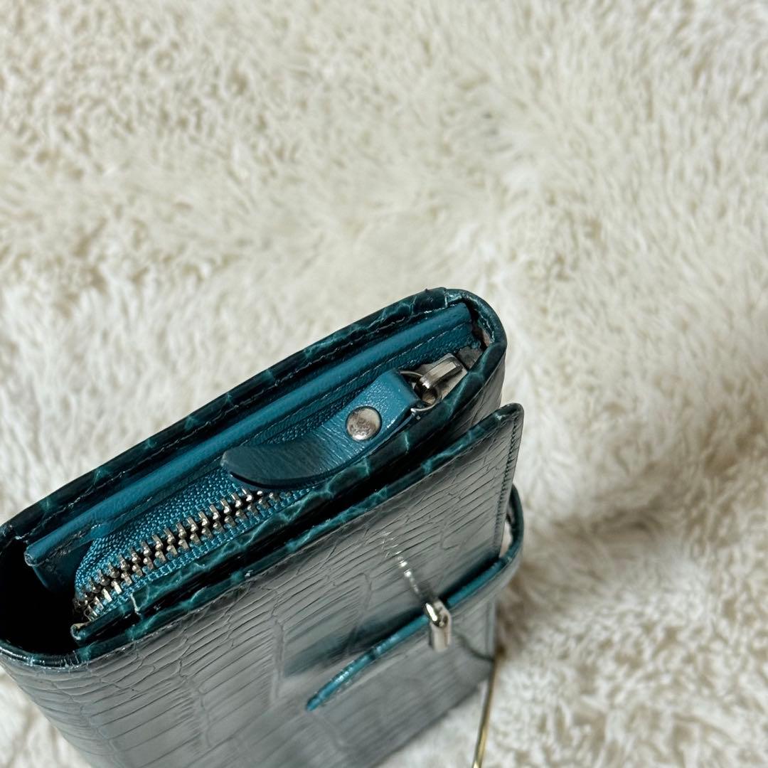 ⭐️新品未使用⭐️　Epoi　エポイ　クロコ型押し　長財布　ベルトストラップ