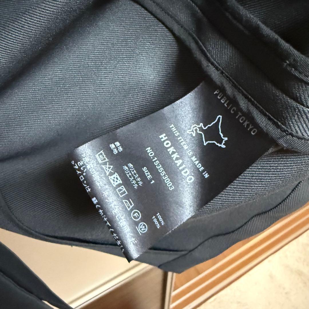 PUBLIC TOKYO GRツイル オーバージャケット S ダークグレー