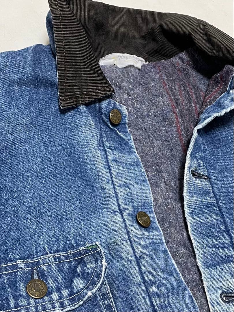 70〜80's Key IMPERIAL デニムカバーオール　裏ブランケット