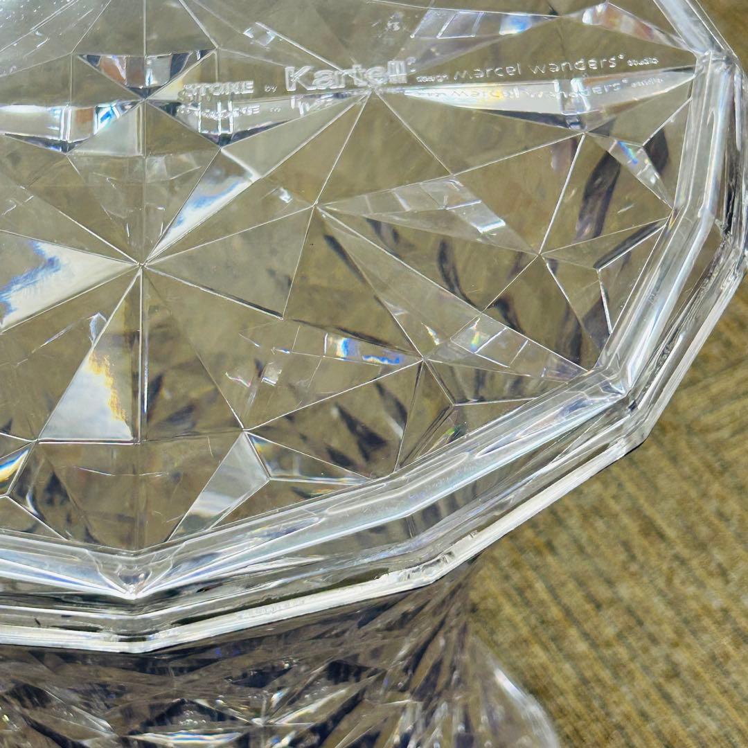 【良好】Kartell カルテル STONE ストーン スツール クリスタル①