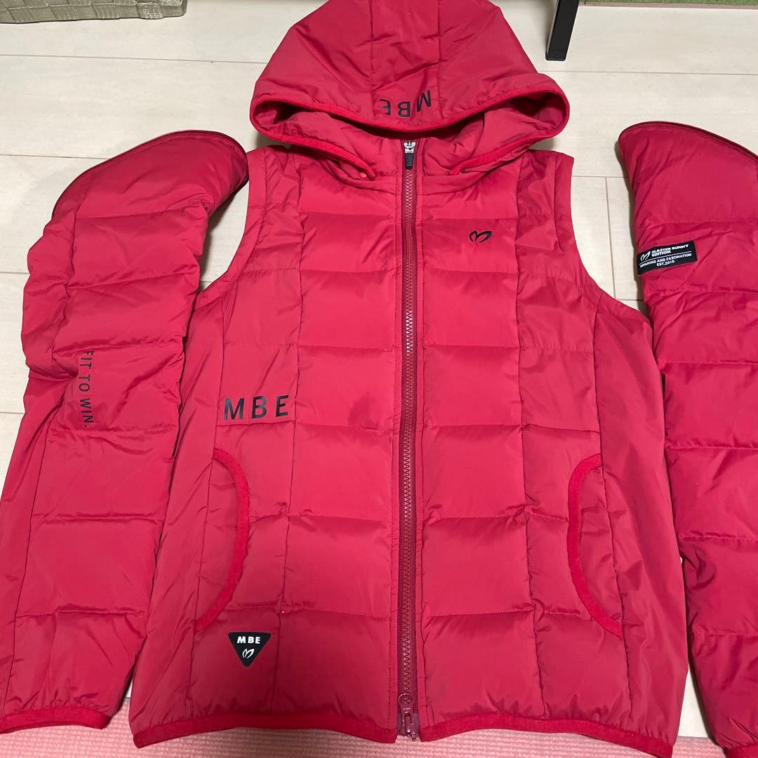 MASTER BUNNY　ダウンジャケット　長袖　ベスト　2ウェイ　赤　完売品