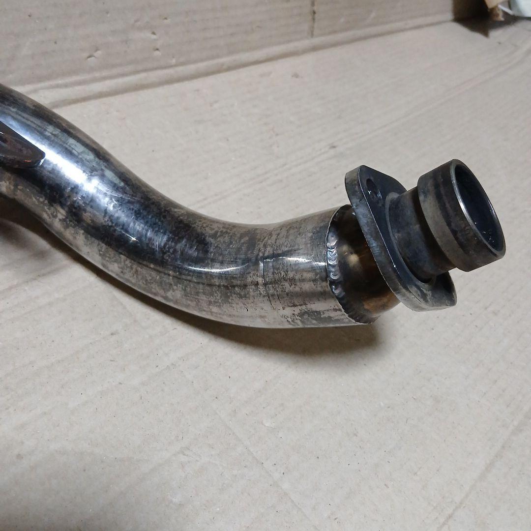 YAMAHA　ドラッグスター400用　ターンアウトマフラー　真鍮マフラーエンド付