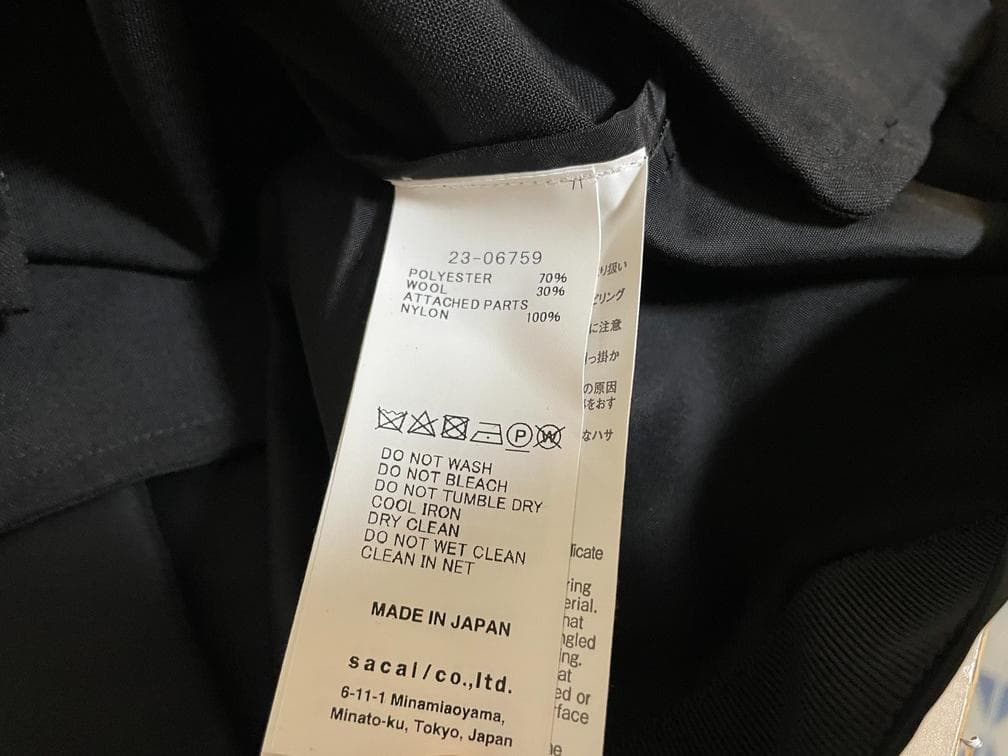 ★23SS★　sacai サカイ　MA1 ドッキング　カットソー　Ｔシャツ