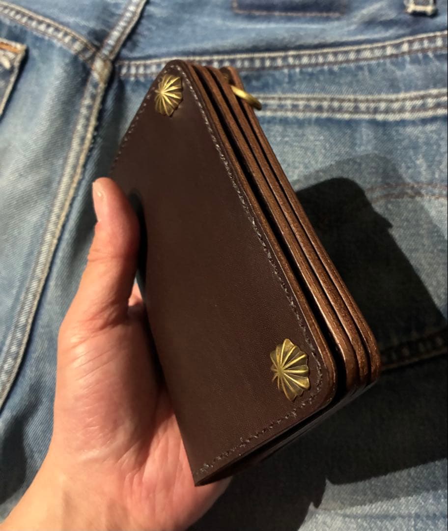 トラッカーウォレット　ミドル　イタリアンレザー　ブルガロ　アポロコンチョ