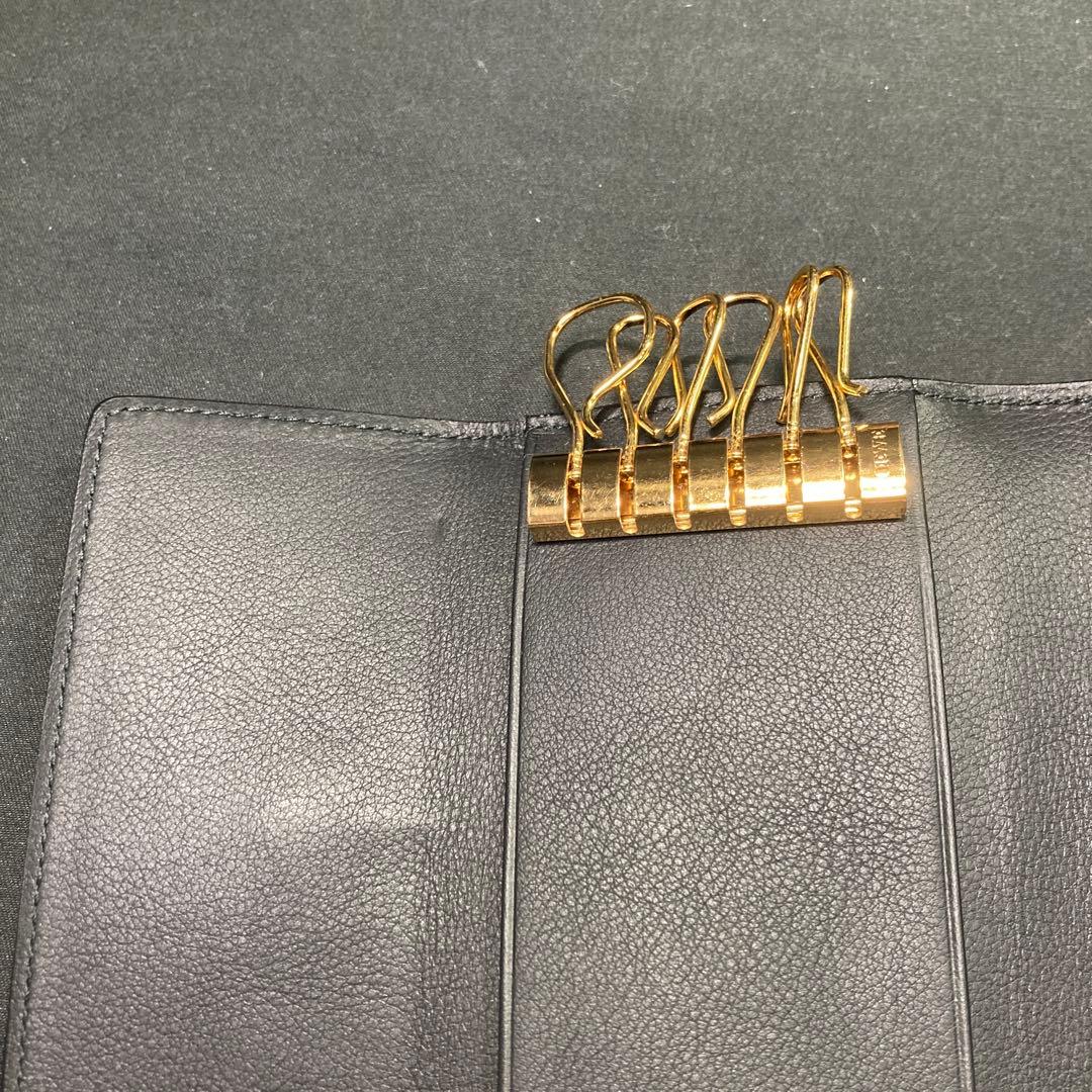 【美品】ロエベ LOEWE キーケース 6連 ブラック