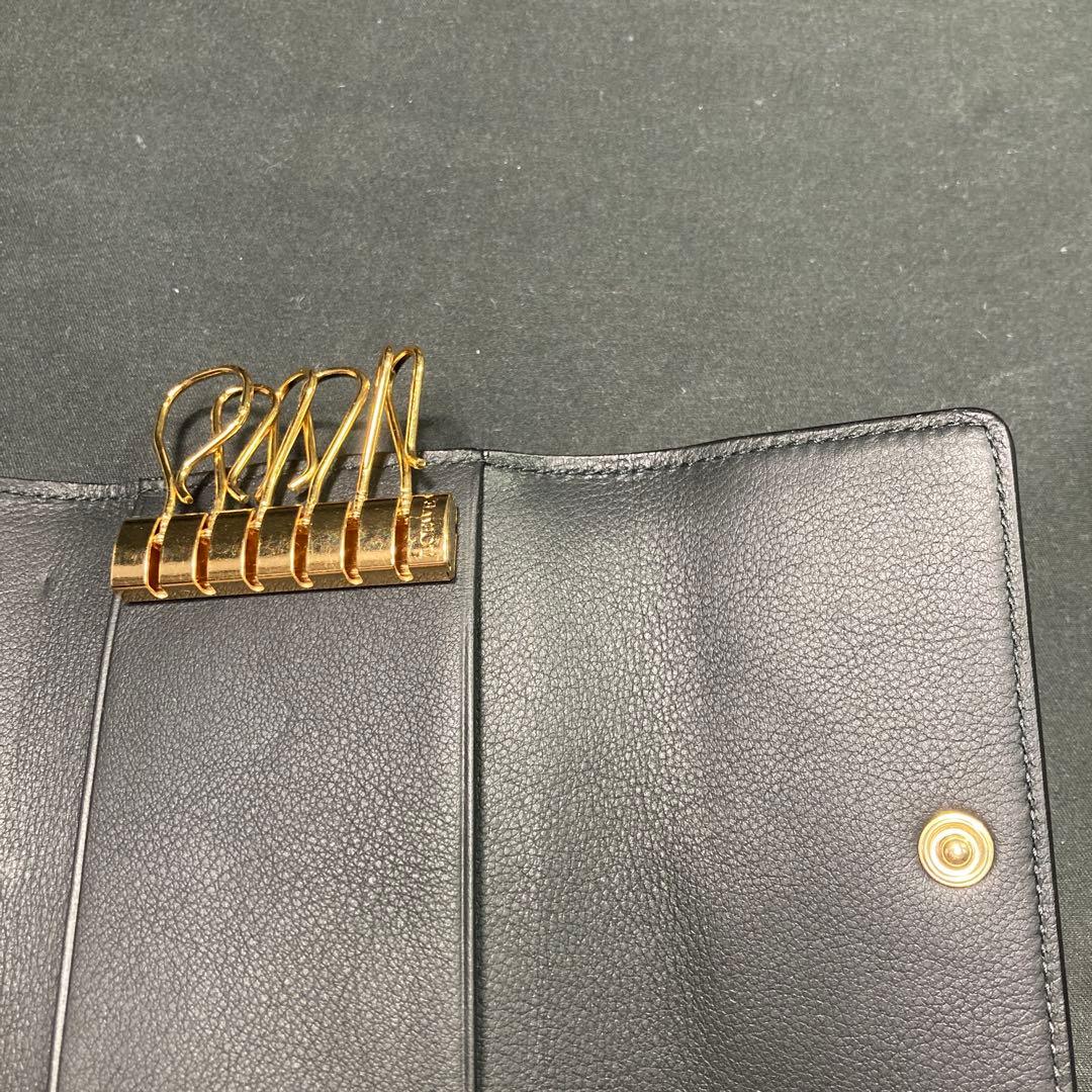 【美品】ロエベ LOEWE キーケース 6連 ブラック