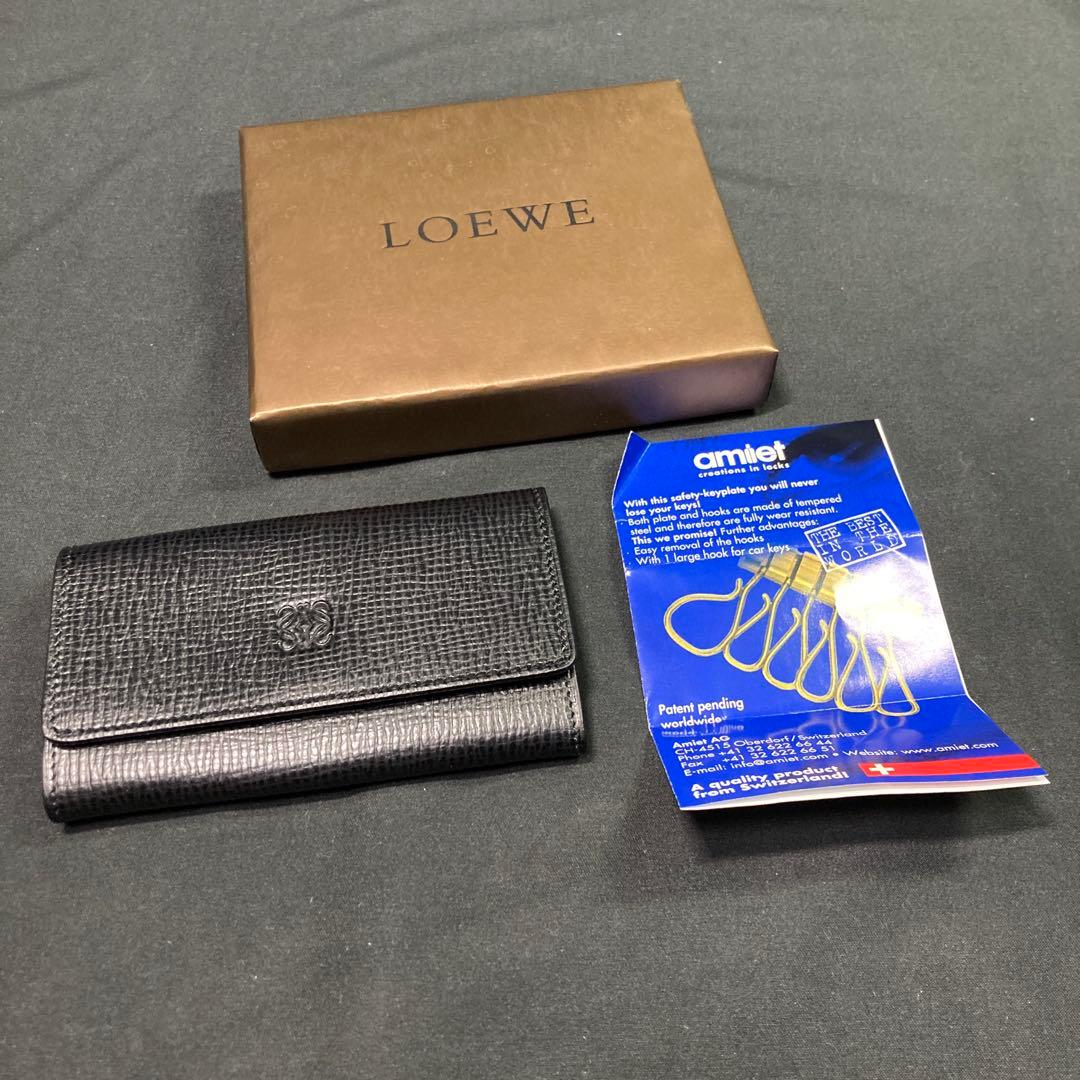 【美品】ロエベ LOEWE キーケース 6連 ブラック