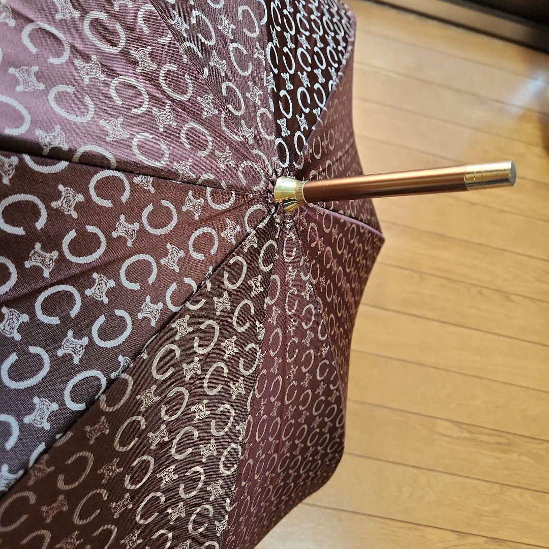 セリーヌ長傘 茶色