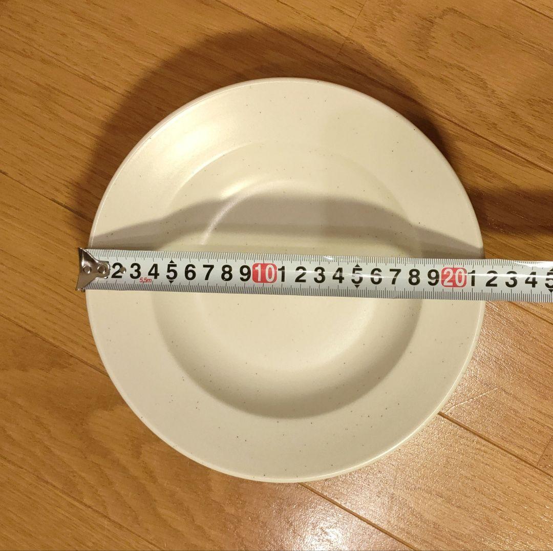 陶器 深皿 6枚セット 約21.5cm 白粉引（黒い斑点） パスタ・スープ皿 ③