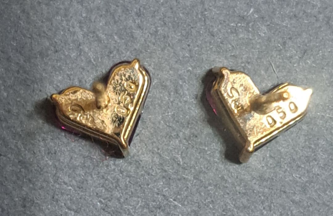 STAR JEWELRY ミステリアス ハート 18K ルビー ピアス